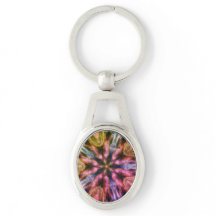 Mandalastyle Oval Metal Keychain
