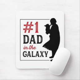 Mandalorian #1 Dad in the Galaxy Silhouette Mouse Pad