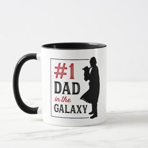 Mandalorian 1 Dad in the Galaxy Silhouette Mug