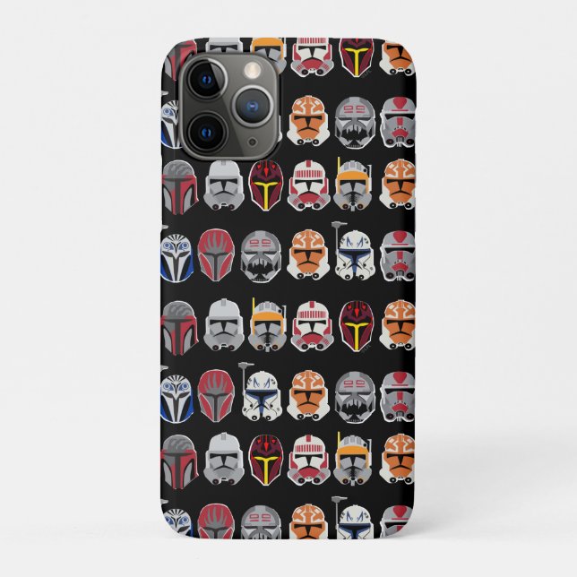 Mandalorian and Clone Trooper Helmet Pattern Case-Mate iPhone Case (Back)