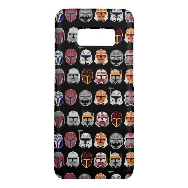 Mandalorian and Clone Trooper Helmet Pattern Case-Mate Samsung Galaxy Case (Back)