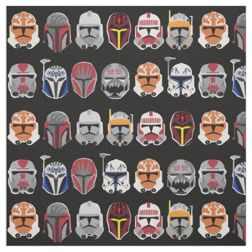Mandalorian and Clone Trooper Helmet Pattern Fabric