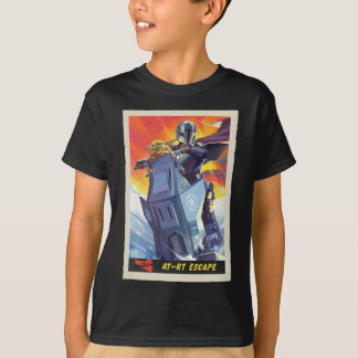 Mandalorian and Grogu AT-RT Escape Illustration T-Shirt