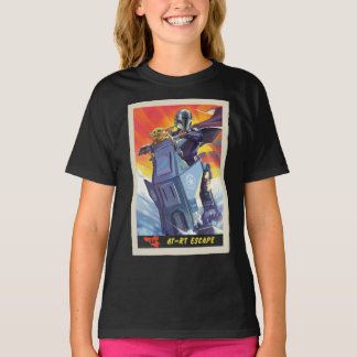 Mandalorian and Grogu AT-RT Escape Illustration T-Shirt