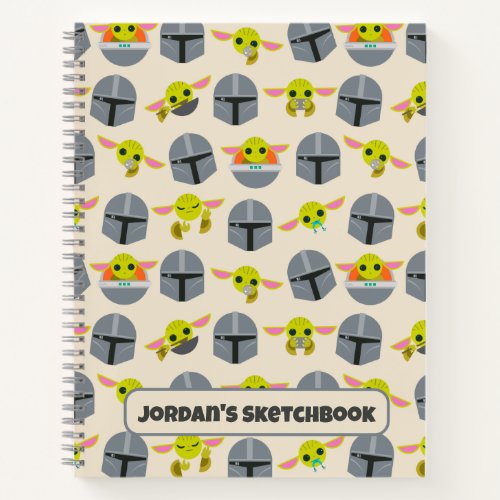 Mandalorian and The Child Cute Expression Drawing Notebook