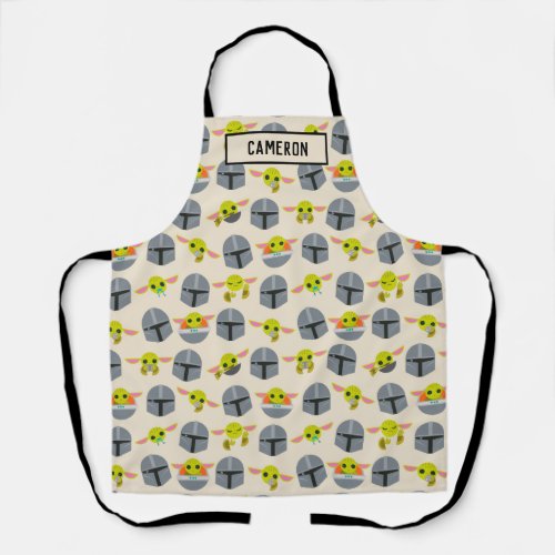 Mandalorian and The Child Cute Expression Pattern Apron