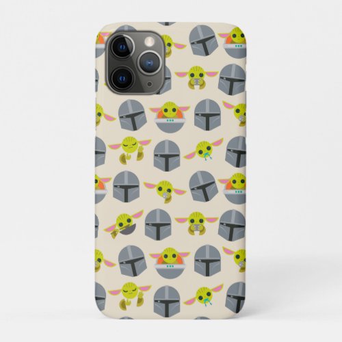 Mandalorian and The Child Cute Expression Pattern iPhone 11 Pro Case