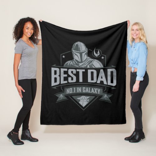 Mandalorian Best Dad No 1 In Galaxy Fleece Blanket