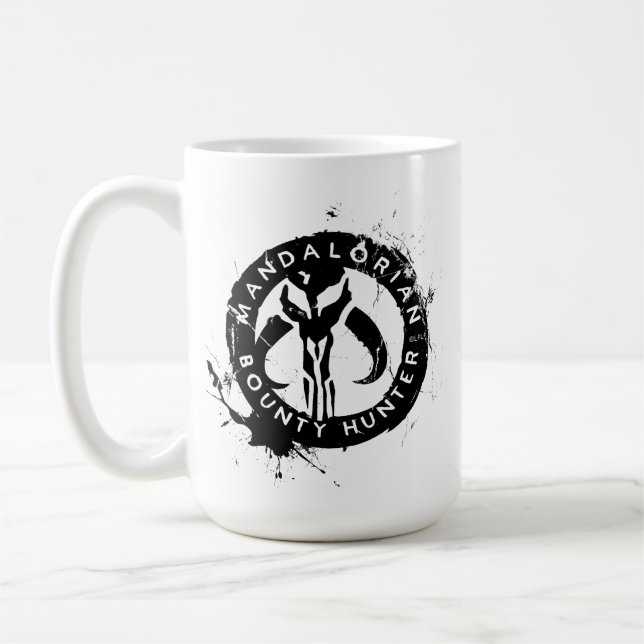 Mandalorian Bounty Hunter Inked Icon Coffee Mug (Left)