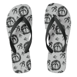Mandalorian Bounty Hunter Inked Icon Flip Flops