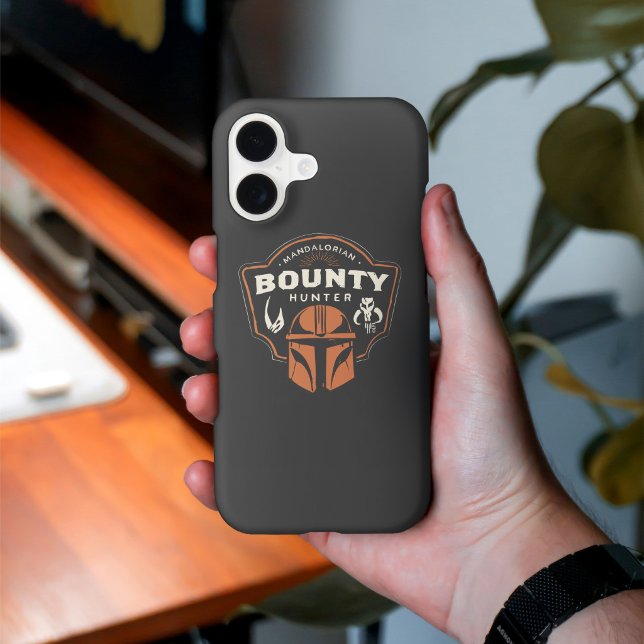 Mandalorian Bounty Hunter Sketched Badge Case-Mate iPhone Case (Person holding cell phone case)
