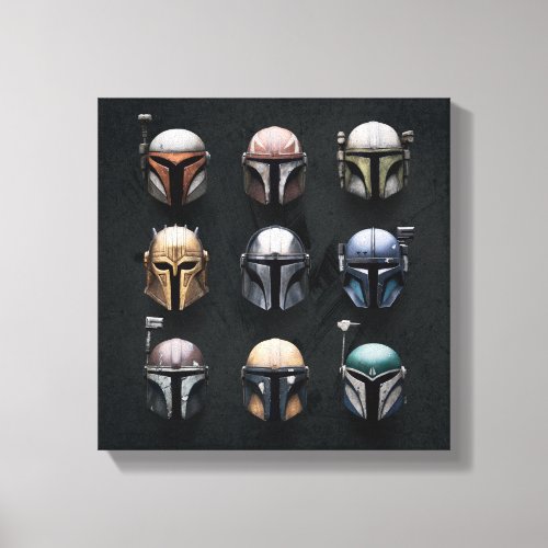 Mandalorians Helmets Canvas Print