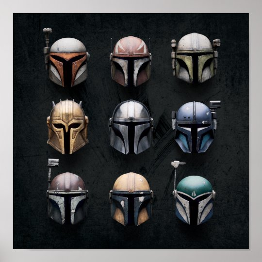 Mandalorians Helmets Poster