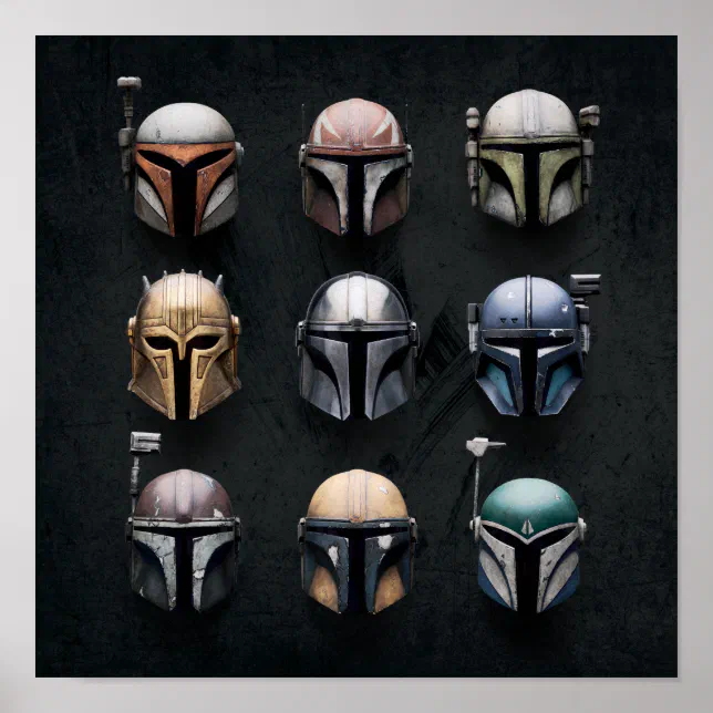 Mandalorians Helmets Poster | Zazzle