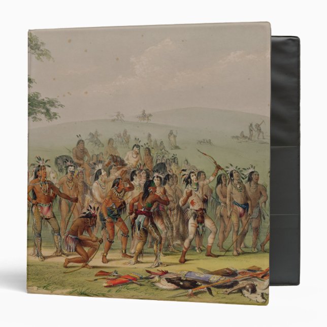 Mandan Archery Contest, c.1832 3 Ring Binder (Front/Inside)