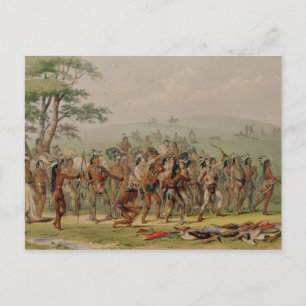 Mandan Archery Contest, c.1832 Postcard
