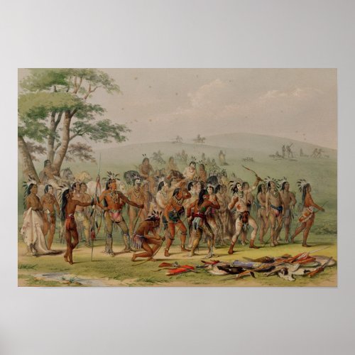 Mandan Archery Contest c1832 Poster