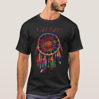 Mandan Native American Indian Colorful Dreamcatche T-Shirt
