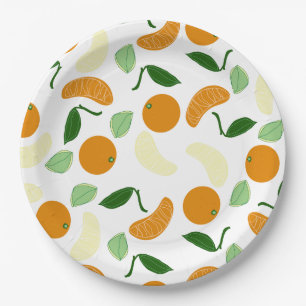 Mandarin Citrus  Paper Plates