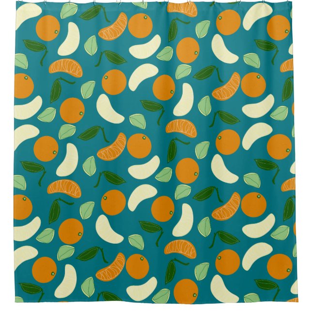 Mandarin Citrus Shower Curtain (Front)
