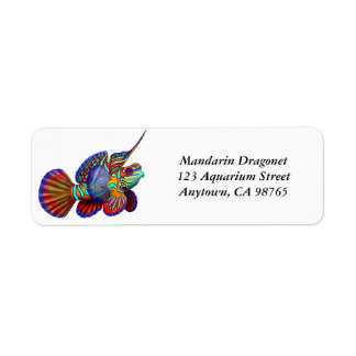 Mandarin Dragonet Goby Fish Label