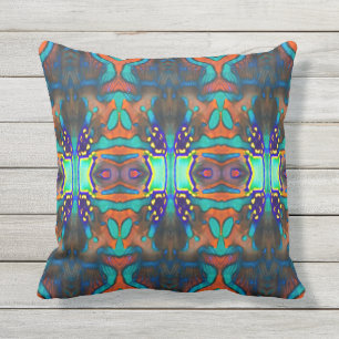 "Mandarin Dragonet I" Outdoor Square Throw Pillow