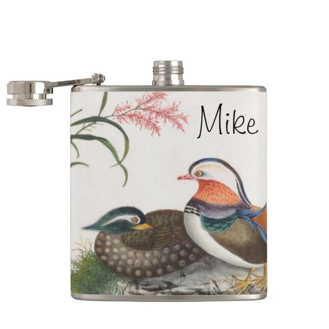 Mandarin Duck Chinese Painting Flask (Opened)