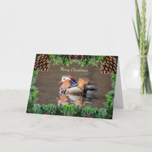 Mandarin Duck Christmas Card