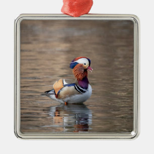 Mandarin Duck Metal Ornament