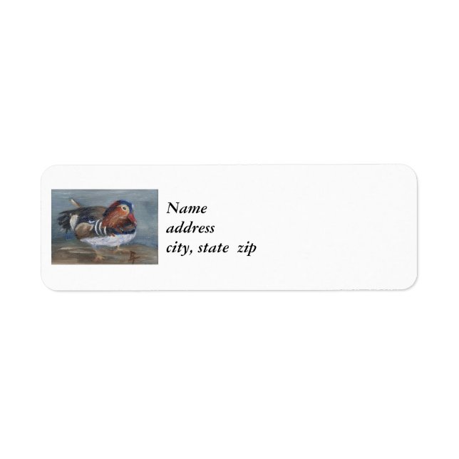 Mandarin Duck Return Address Labels (Front)