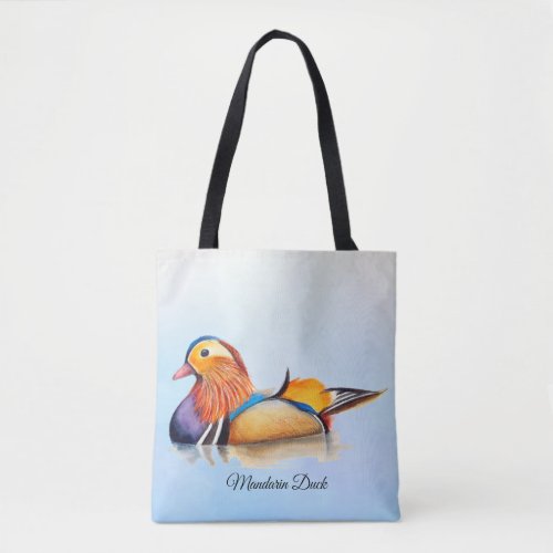 Mandarin Duck Watercolor Painting Tote