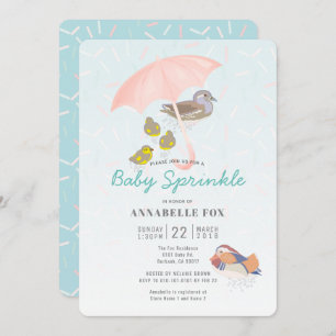Mandarin Ducks Baby Sprinkle Shower Invitation