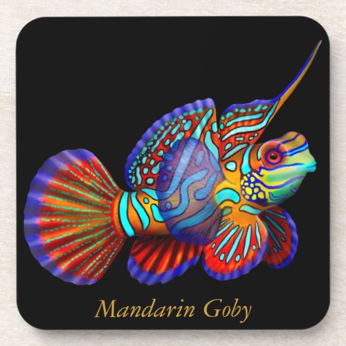 Mandarin Goby Dragonet Fish Cork Coaster