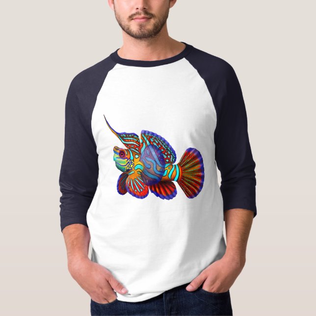 Mandarin Goby Dragonet Fish Jersey T-Shirt (Front)