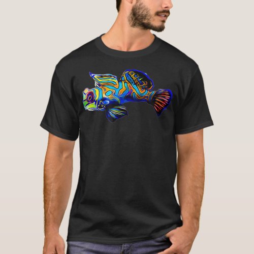 Mandarin Goby dragonet Saltwater reef aquarium T_Shirt