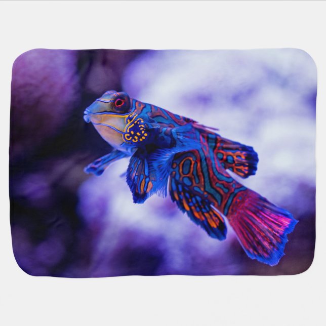 Mandarin Goby Fish Baby Blanket (Horizontal)