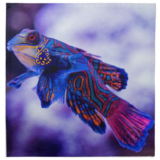 Mandarin Goby Fish Cloth Napkin (Front)