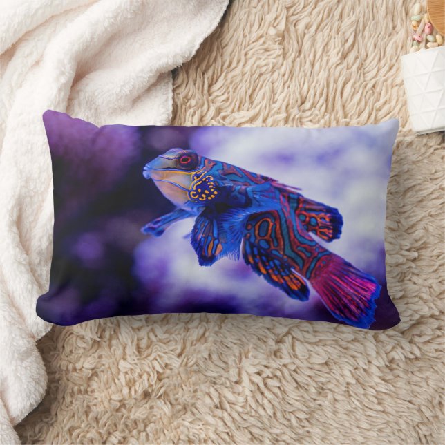 Mandarin Goby Fish Lumbar Pillow (Blanket)
