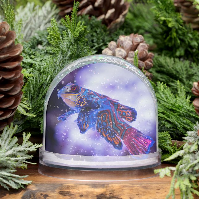 Mandarin Goby Fish Snow Globe (Winter)