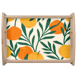 Mandarin Mosaic: Trendy Citrus Chic Serving Tray
