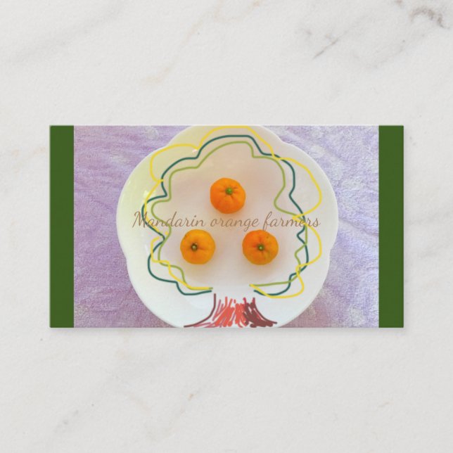 Mandarin orange farmers Nature Business Card (Front)