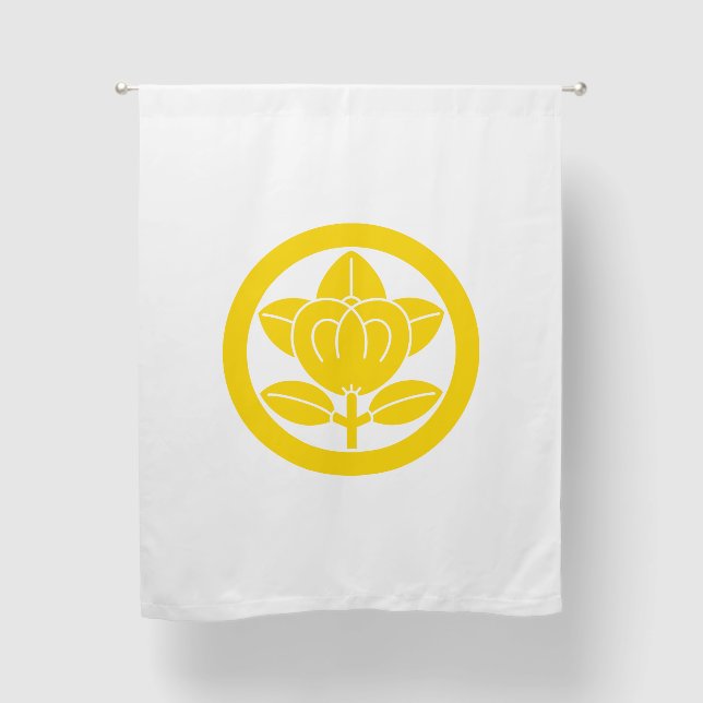 Mandarin orange in circle blackout curtains (Front)
