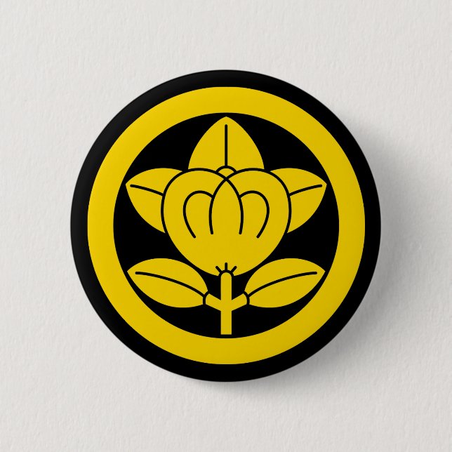 Mandarin orange in circle button (Front)