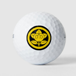 Mandarin orange in circle golf balls