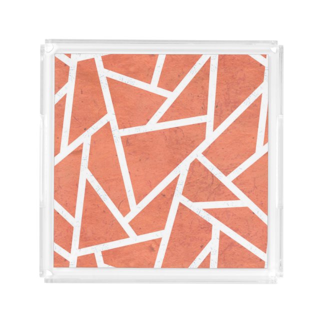 Mandarin orange mosaic pattern acrylic tray (Front)