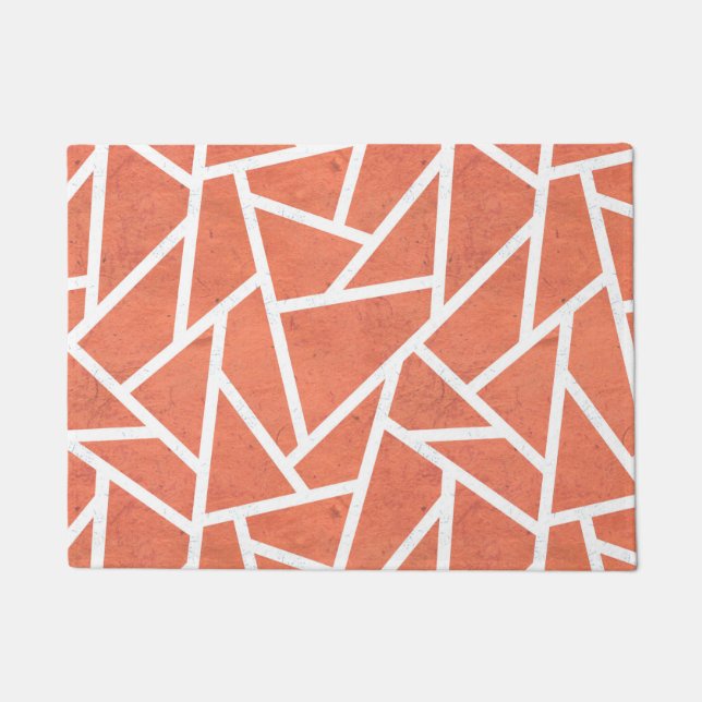 Mandarin orange mosaic pattern doormat (Front)