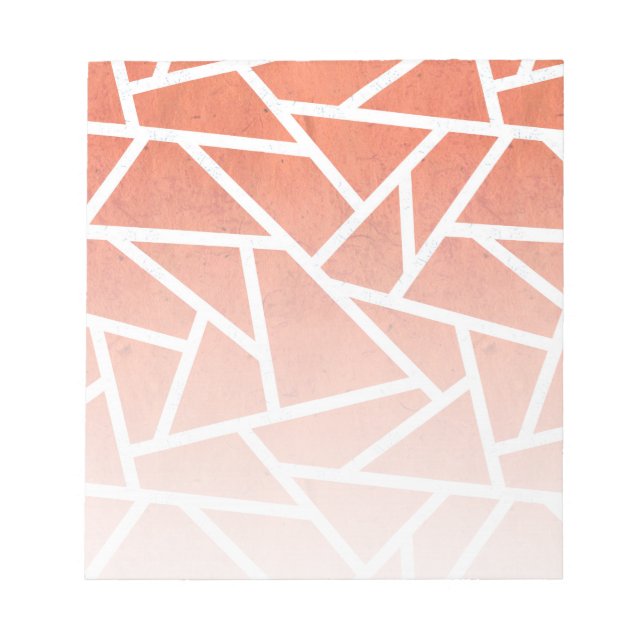 Mandarin orange mosaic pattern notepad (Front)
