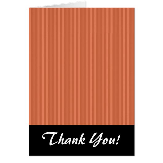 Mandarin Orange Vertical Stripes Cards (Front)
