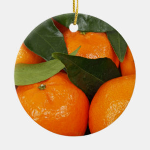 Mandarin Oranges Ceramic Ornament