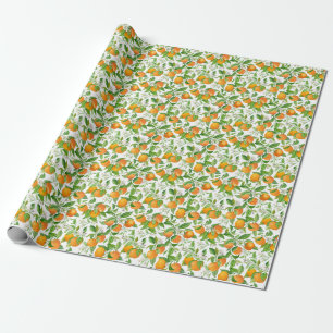 Mandarin: Tropical Colorful Pattern Wrapping Paper
